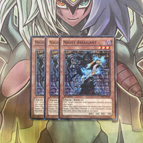 BP01-EN187 x3 Night Assailant Common Excellent Condition Yugioh