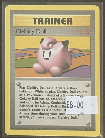 Pokemon Card Clefairy Doll Base Set Rare 70/102 Lightly Played