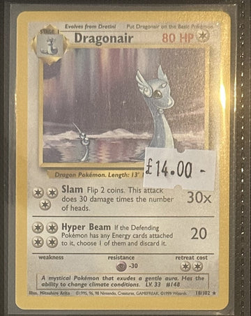 Pokemon Card Dragonair Base Set Rare 18/102 Lightly Played