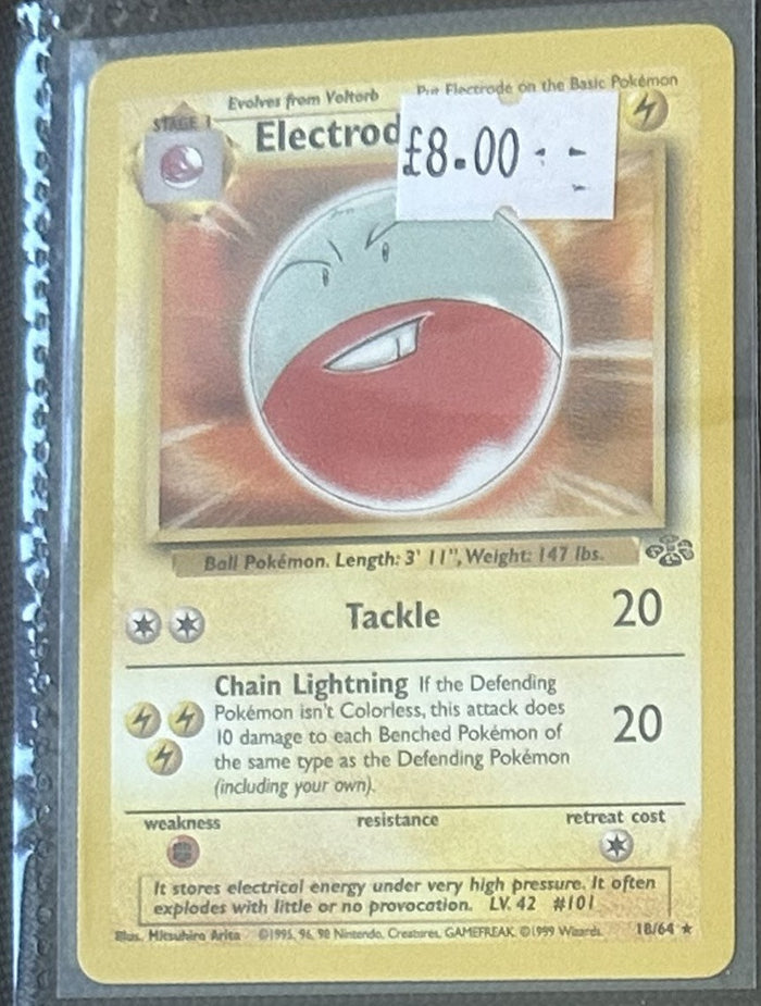 Pokemon Card Electrode Jungle Rare 18/64 Lightly Played