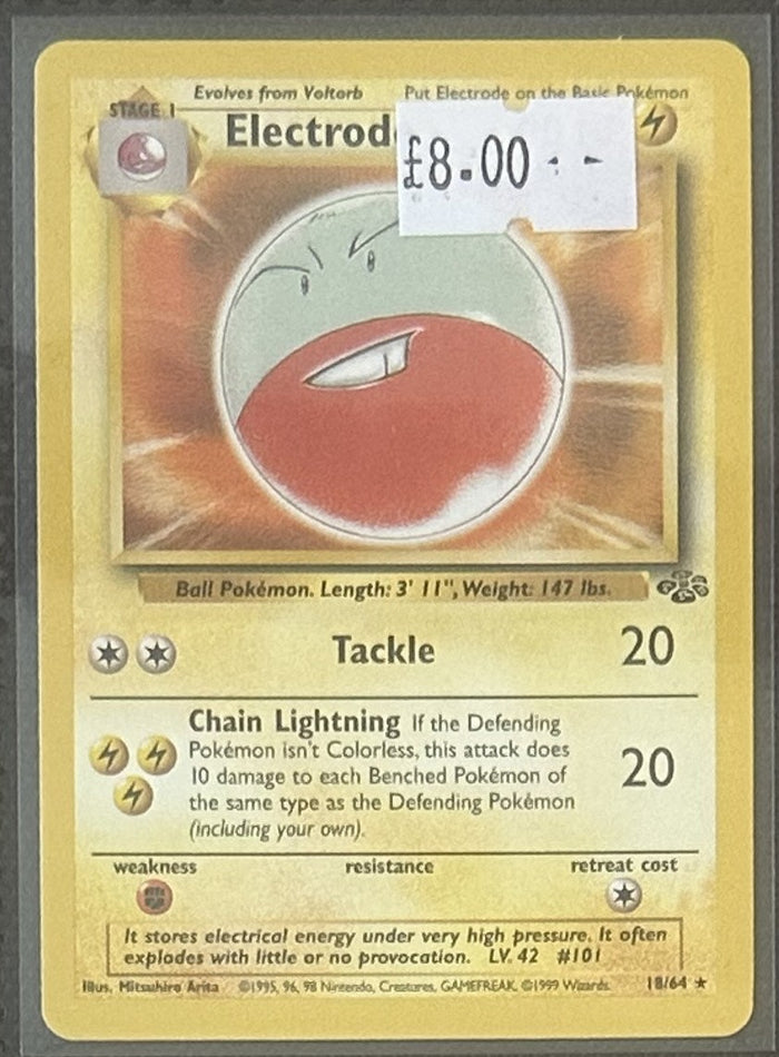 Pokemon Card Electrode Jungle Rare 18/64 Lightly Played