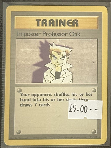 Pokemon Card Impostor Professor Oak Base Set Rare 73/102 Lightly Played