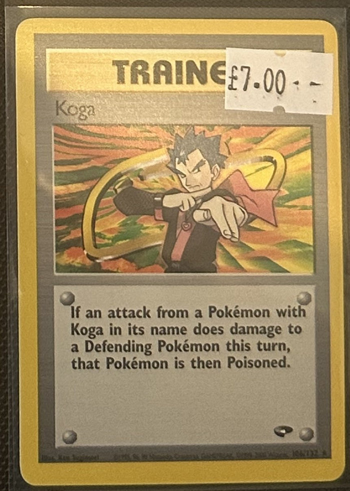 Pokemon Card Koga Gym Challenge Rare 106/132 Lightly Played