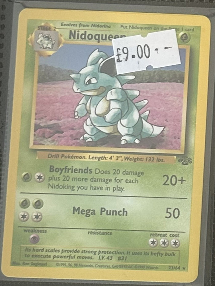 Pokemon Card Nidoqueen Jungle Rare 23/64 Lightly Played