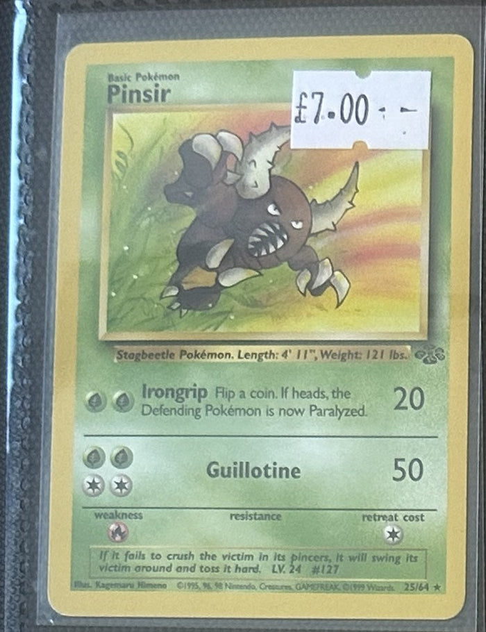 Pokemon Card Pinsir Jungle Rare 25/64 Lightly Played