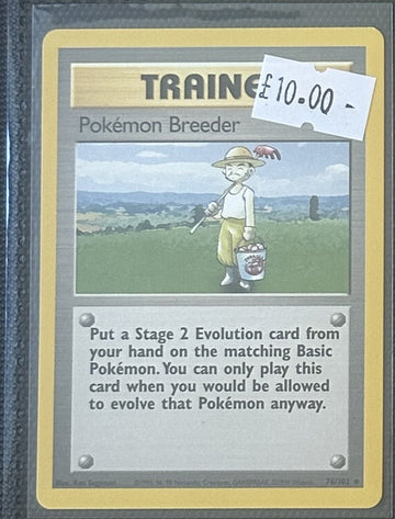 Pokemon Card Pokemon Breeder Base Set Rare 76/102 Lightly Played