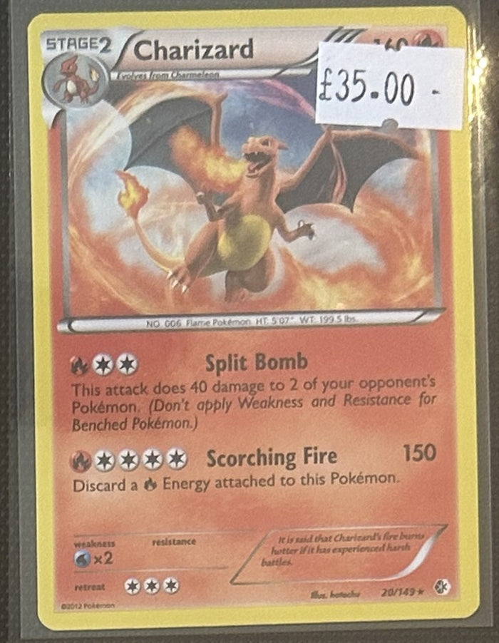 Pokemon Card Charizard Boundaries Crossed Rare 20/149 Lightly Played