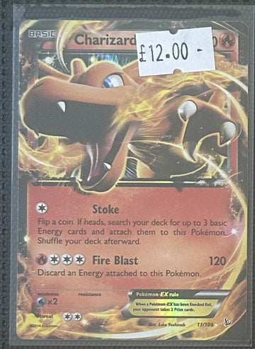 Pokemon Card Charizard-EX Flashfire Ultra Rare 11/106 Lightly Played