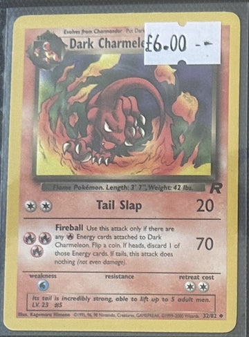 Pokemon Card Dark Charmeleon Team Rocket Uncommon 32/82 Lightly Played