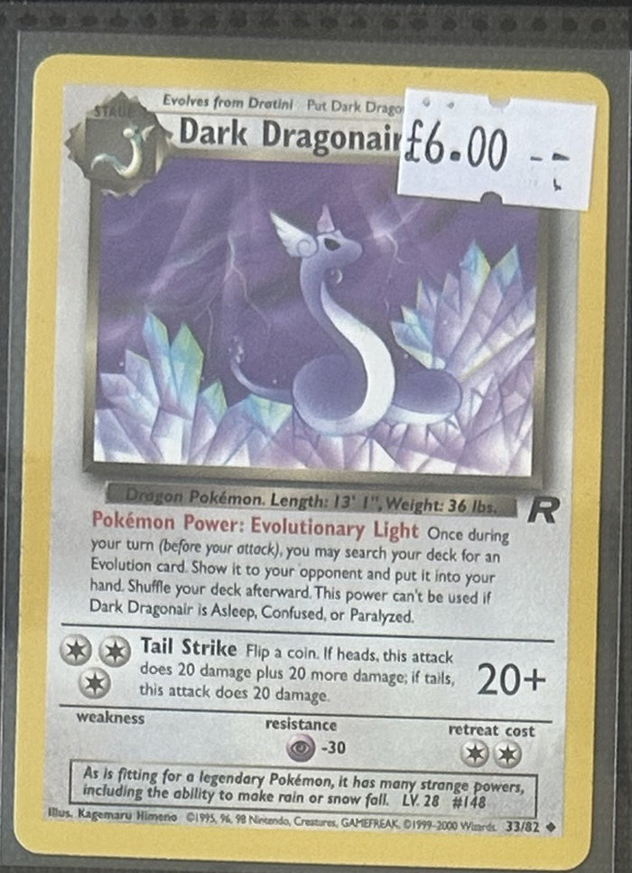 Pokemon Card Dark Dragonair Team Rocket Uncommon 33/82 Lightly Played