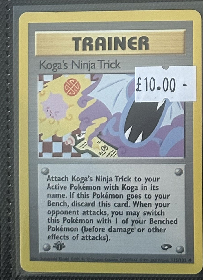 Pokemon Card Koga's Ninja Trick Gym Challenge 1st Edition Uncommon 115/132 LP