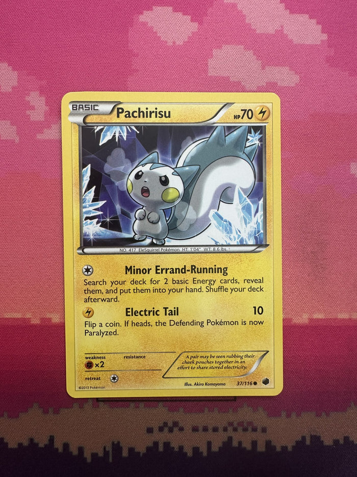 Pokemon Card Pachirisu Plasma Freeze Common 37/116 Near Mint