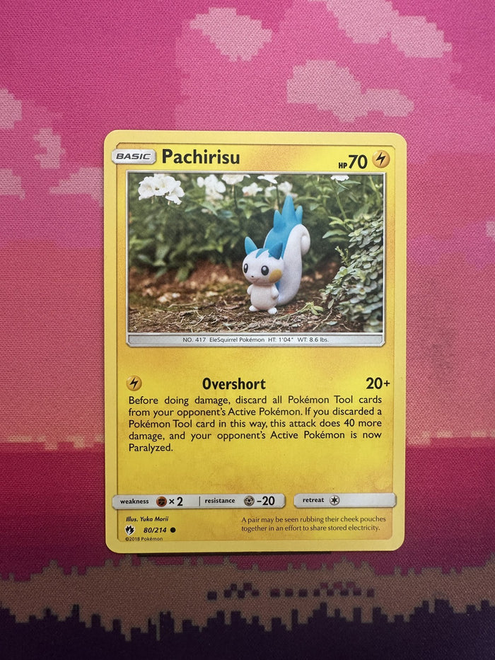 Pokemon Card Pachirisu Lost Thunder Common 80/214 Near Mint