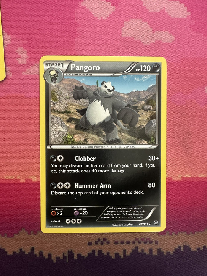 Pokemon Card Pangoro Furious Fists Rare 68/111 Near Mint