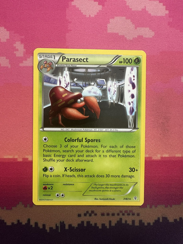 Pokemon Card Parasect Holo Generations Rare 7/83 Near Mint