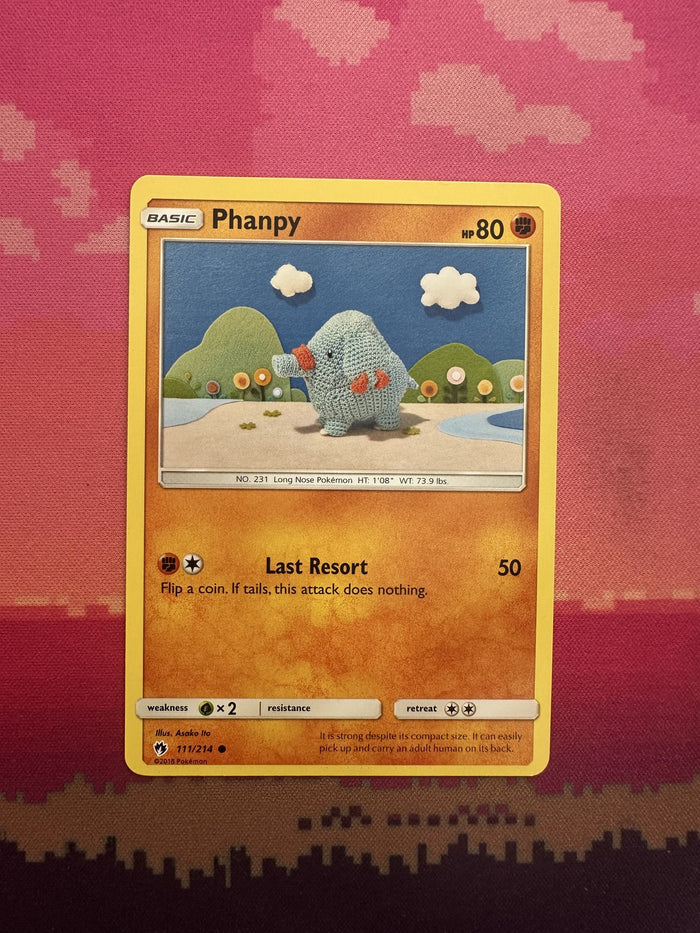 Pokemon Card Phanpy Lost Thunder Common 111/214 Near Mint