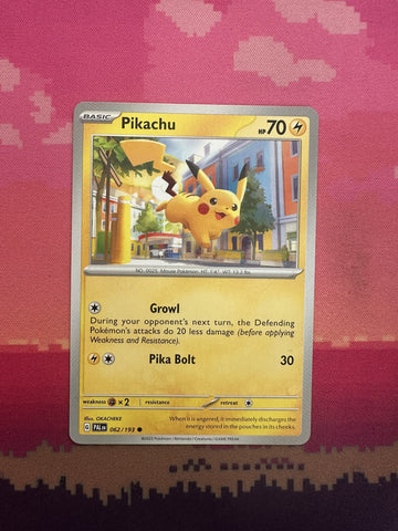 Pokemon Card Pikachu Paldea Evolved Common 062/193 Near Mint