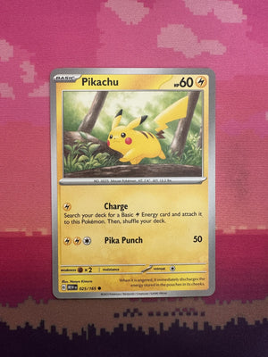 Pokemon Card Pikachu Pokemon 151 Common 025/165 Near Mint