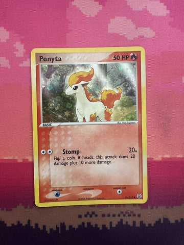 Pokemon Card Ponyta Reverse Holo EX FireRed & LeafGreen Rare 76/112 Near Mint