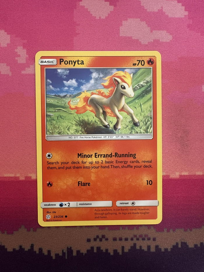 Pokemon Card Ponyta Unified Minds Common 23/236 Near Mint