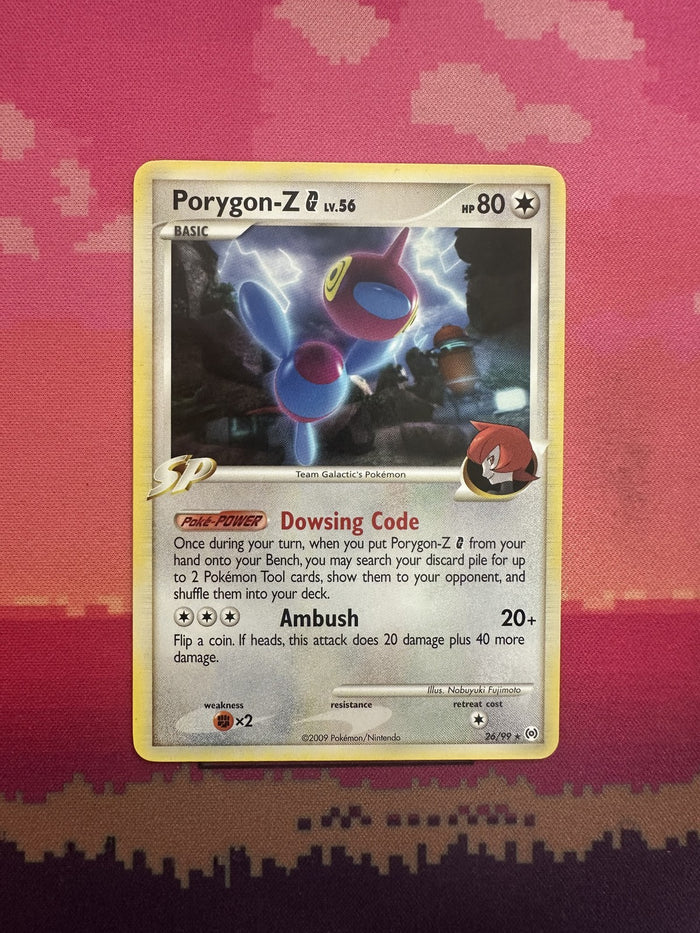 Pokemon Card Porygon-Z G LV.56 Platinum- Arceus Rare 26/99 Near Mint