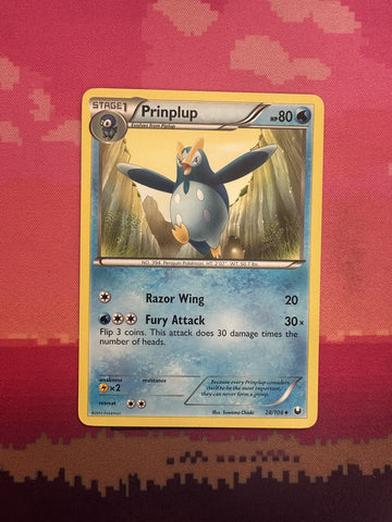 Pokemon Card Prinplup Dark Explorers Uncommon 28/108 Near Mint