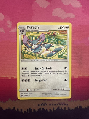 Pokemon Card Purugly Unbroken Bonds Rare 160/214 Near Mint