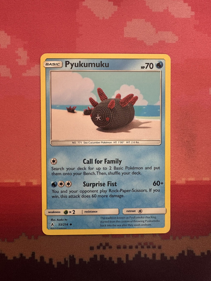 Pokemon Card Pyukumuku Unbroken Bonds Uncommon 53/214 Near Mint