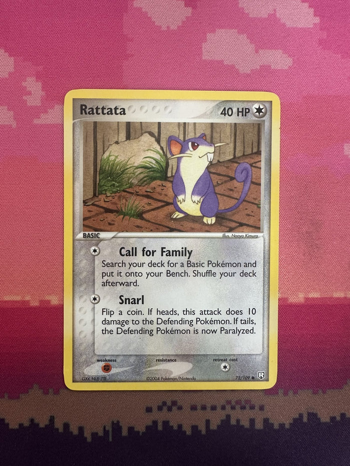 Pokemon Card Rattata EX Team Rocket Returns Common 72/109 Near Mint