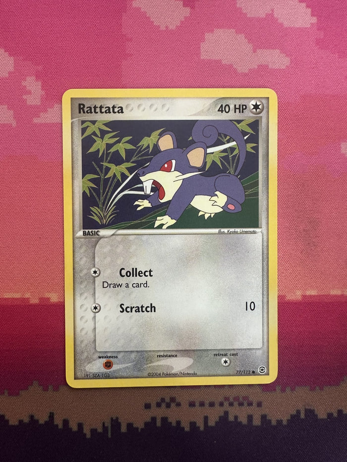 Pokemon Card Rattata EX FireRed & LeafGreen Common 77/112 Near Mint