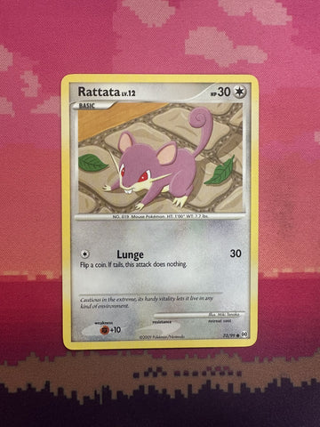 Pokemon Card Rattata LV.12 Reverse Holo Arceus 73/99 Near Mint
