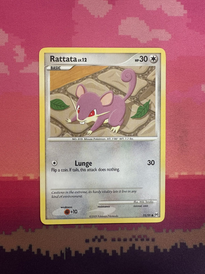 Pokemon Card Rattata LV.12 Reverse Holo Arceus 73/99 Near Mint