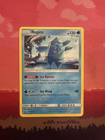 Pokemon Card Regice Celestial Storm Rare 45/168 Near Mint