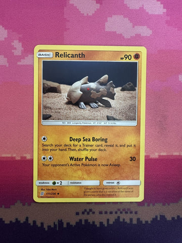 Pokemon Card Relicanth Unified Minds Uncommon 111/236 Near Mint