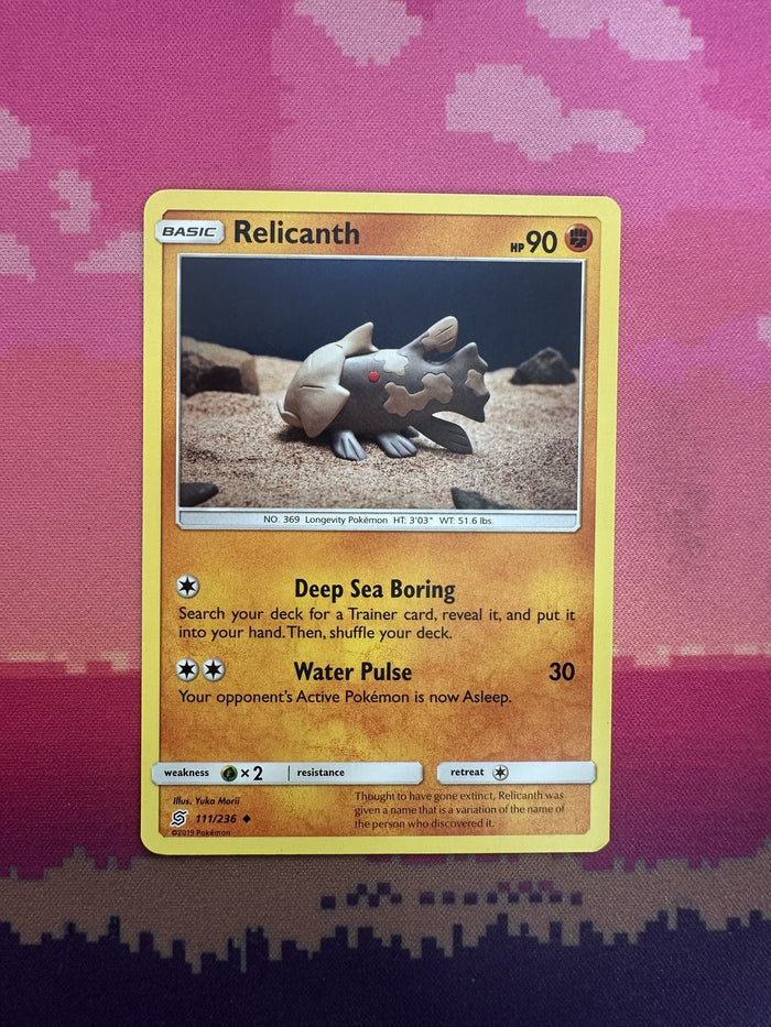 Pokemon Card Relicanth Unified Minds Uncommon 111/236 Near Mint