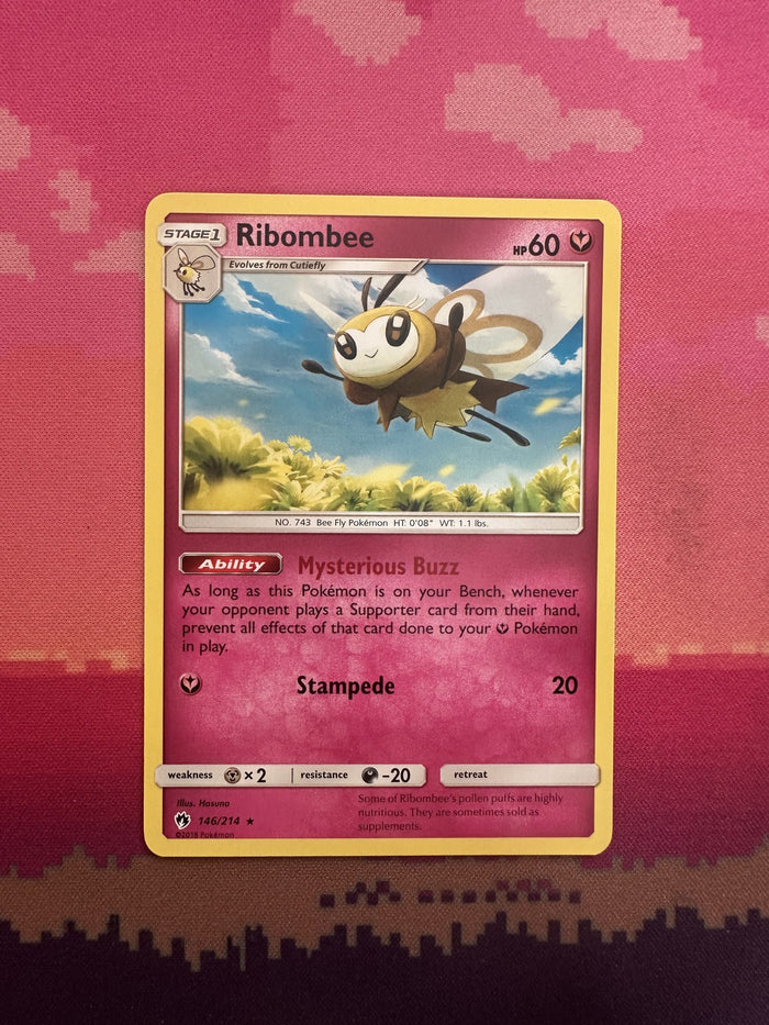 Pokemon Card Ribombee Lost Thunder Rare 146/214 Near Mint