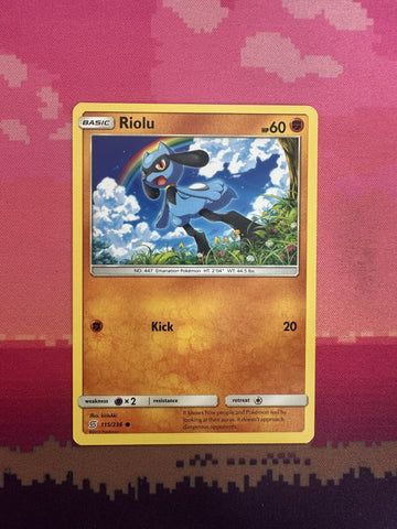 Pokemon Card Riolu Cosmic Eclipse Common 115/236 Near Mint