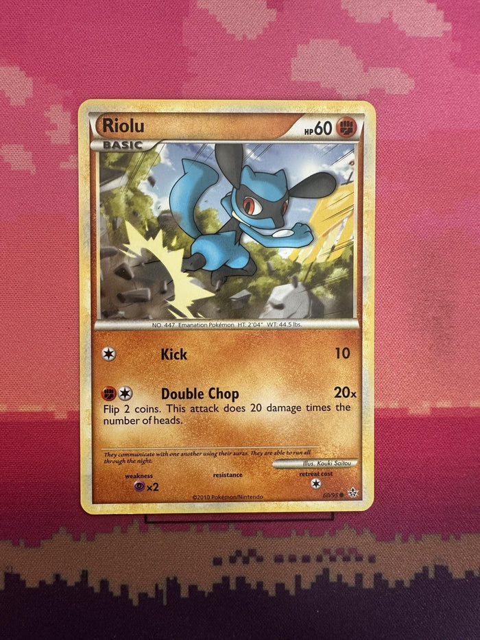 Pokemon Card Riolu HeartGold & SoulSilver Common 60/95 Near Mint