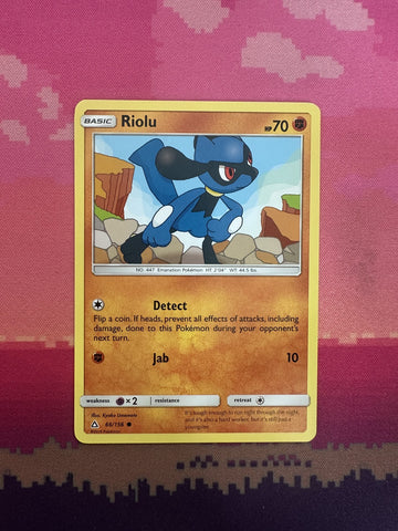 Pokemon Card Riolu Ultra Prism Common 66/156 Near Mint