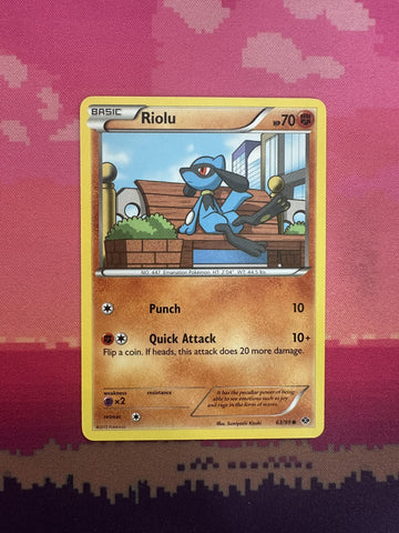 Pokemon Card Riolu Next Destinies Common 63/99 Near Mint
