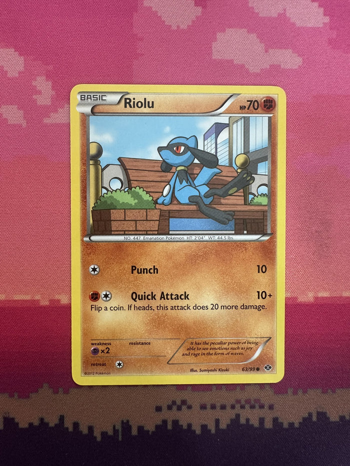 Pokemon Card Riolu Next Destinies Common 63/99 Near Mint