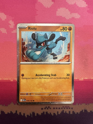 Pokemon Card Riolu Cosmo Holo Mega Evolution 076/132 Near Mint