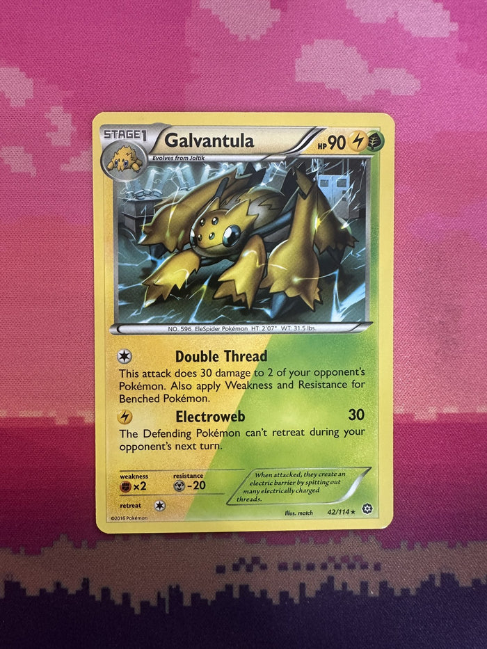 Pokemon Card Galvantula Steam Siege Rare 42/114 Near Mint