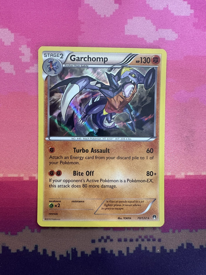 Pokemon Card Garchomp Holo XY BREAKthrough Rare 70/122 Near Mint