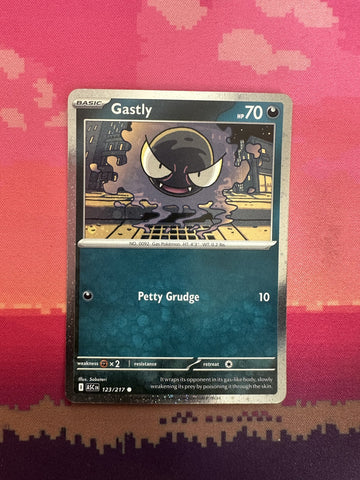 Pokemon Card Gastly Ascended Heroes Cosmo Holo 123/217 Near Mint