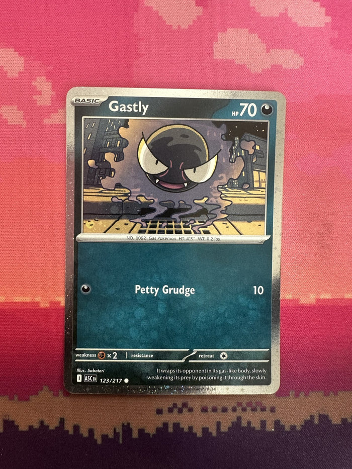 Pokemon Card Gastly Ascended Heroes Cosmo Holo 123/217 Near Mint