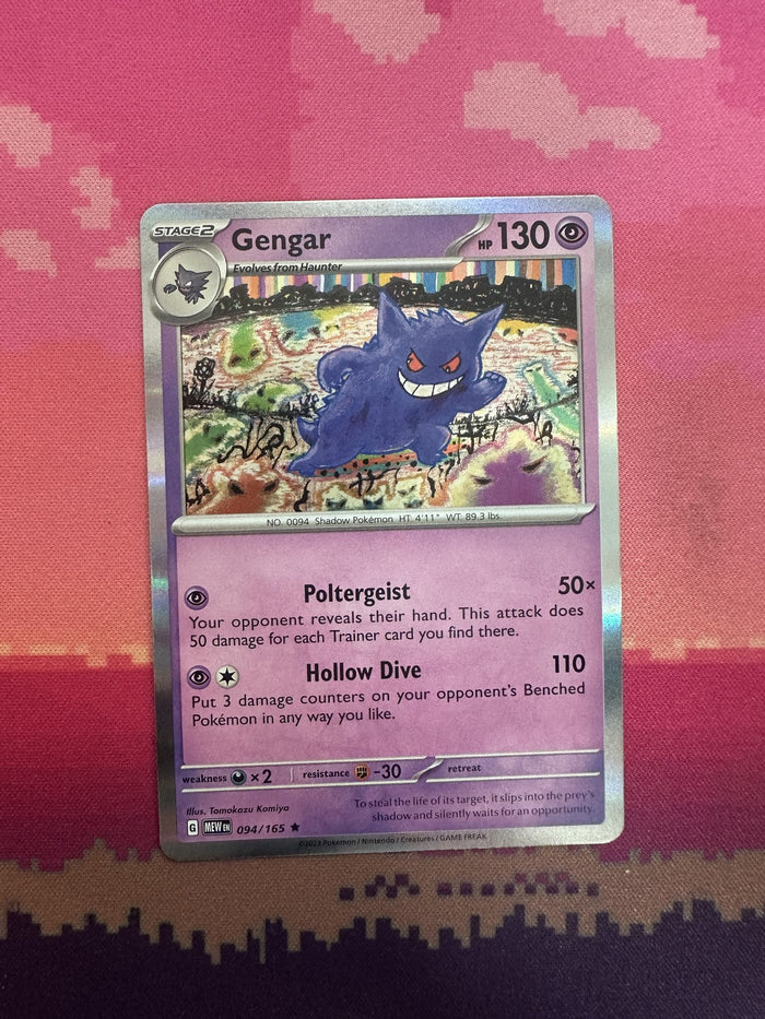 Pokemon Card Gengar Holo Pokemon 151 Rare 094/165 Near Mint