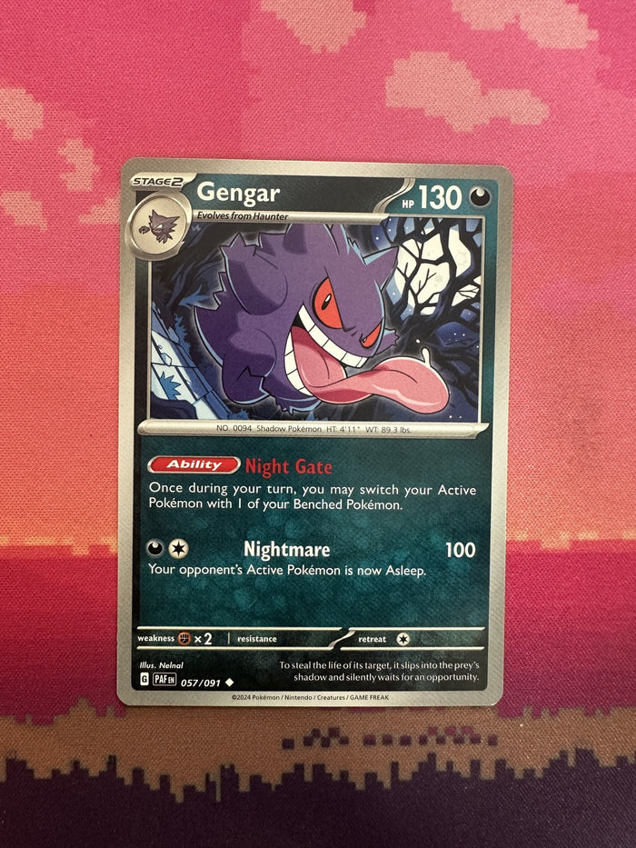 Pokemon Card Gengar Paldean Fates Uncommon 057/091 Near Mint