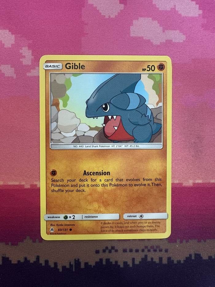 Pokemon Card Gible Forbidden Light Common 60/131 Near Mint