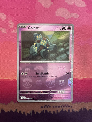 Pokemon Card Golett Masterball Black Bolt 042/086 Near Mint